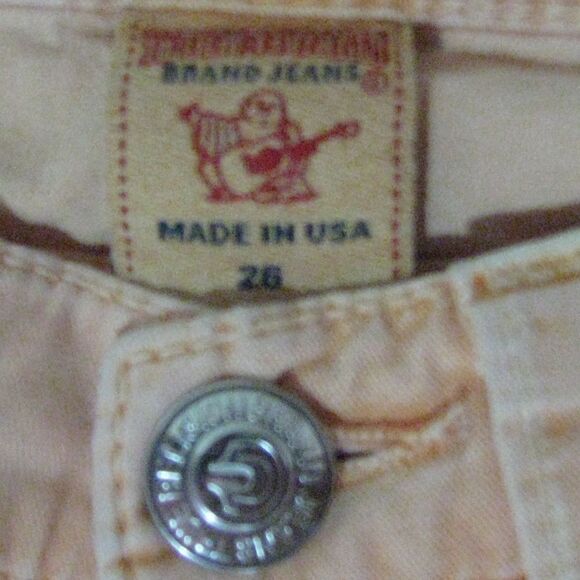 NWOT True Religion Serena Peach Jeans, 26 - Picture 4 of 6